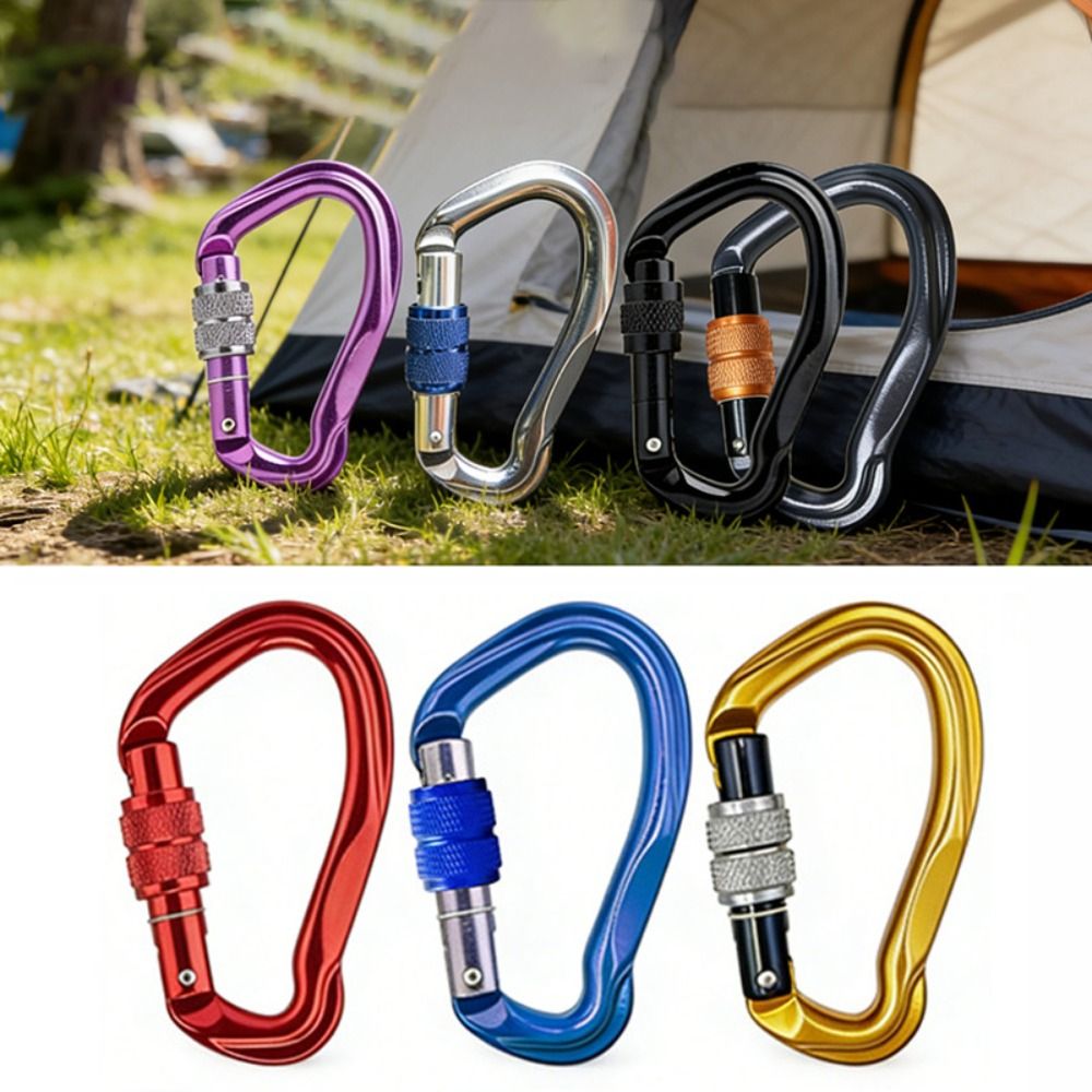 Carabiner Locking D - Nuevo mosquetón de aluminio 7075 con