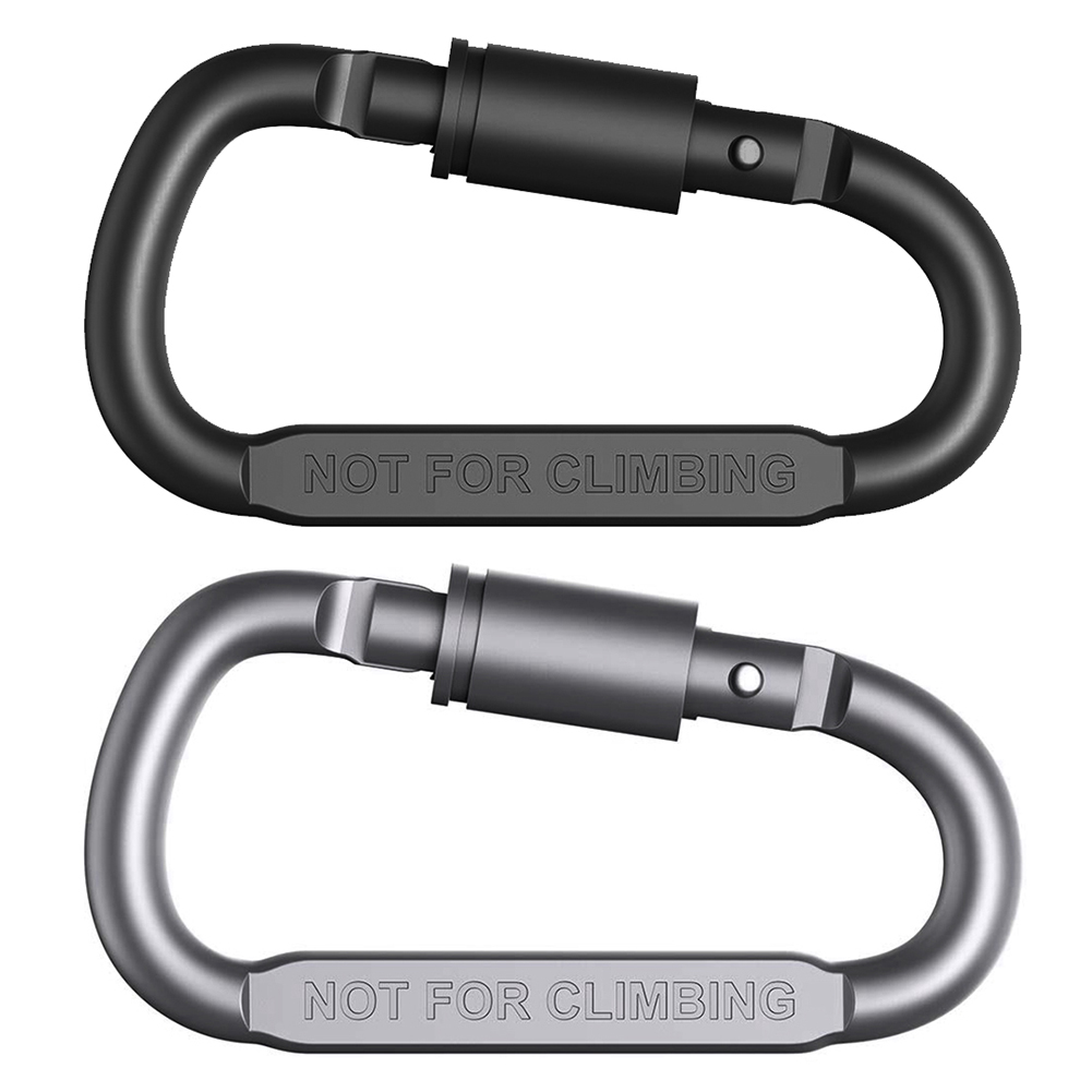 Carabiner Locking D - Mosquetón con Anillo en D, Multifuncional,