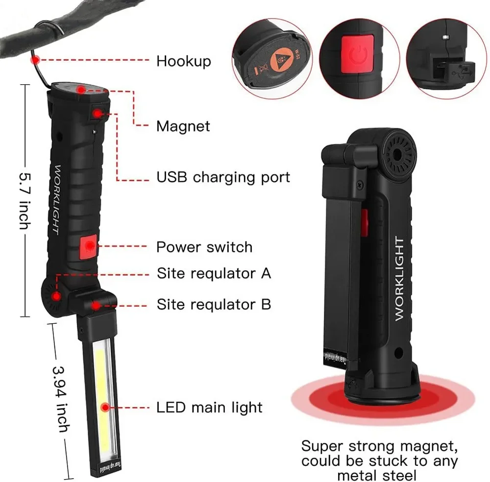Linterna LED COB portátil, luz - Outdoor Adventurer reseña y precio