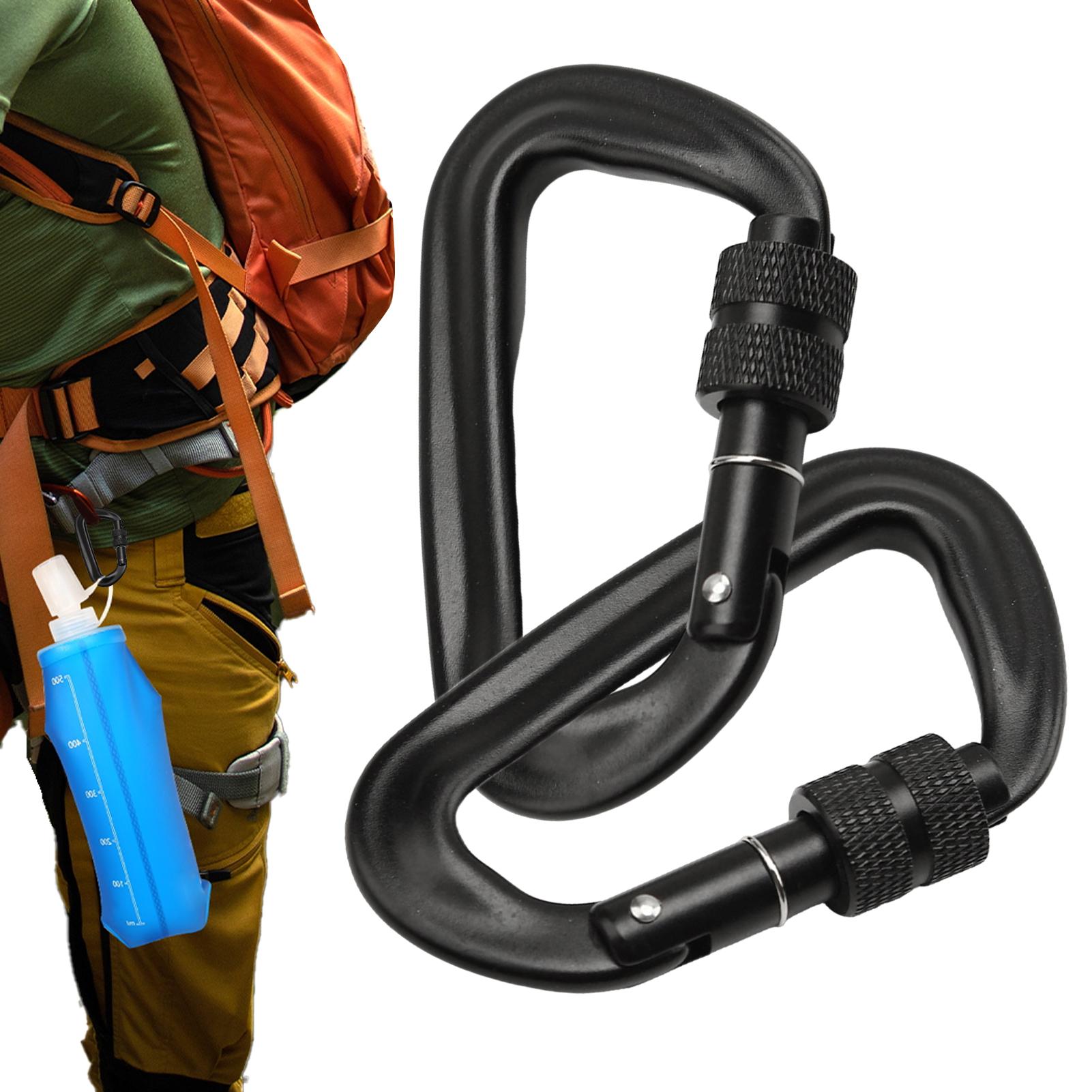 2 mosquetones de aleación de a - Carabiner Locking D reseña y precio